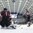POPRAD, SLOVAKIA - APRIL 15: Latvia's Deniss Smirnovs #10, Janis Voris #1 and Ilja Zulevs #19 look on while Slovakia's Martin Fehervary #6 celebrates scoring to make it 4-0 for team Slovakia during preliminary round action at the 2017 IIHF Ice Hockey U18 World Championship. (Photo by Andrea Cardin/HHOF-IIHF Images)

